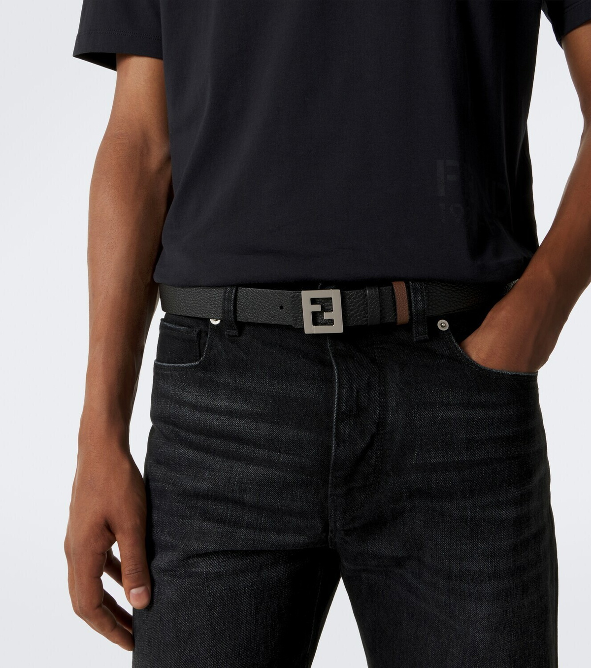 Fendi FF reversible leather belt