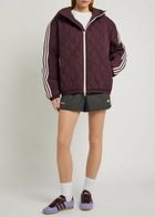 Adidas X Wales Bonner Quilted Hooded Taffeta Jacket Maroon