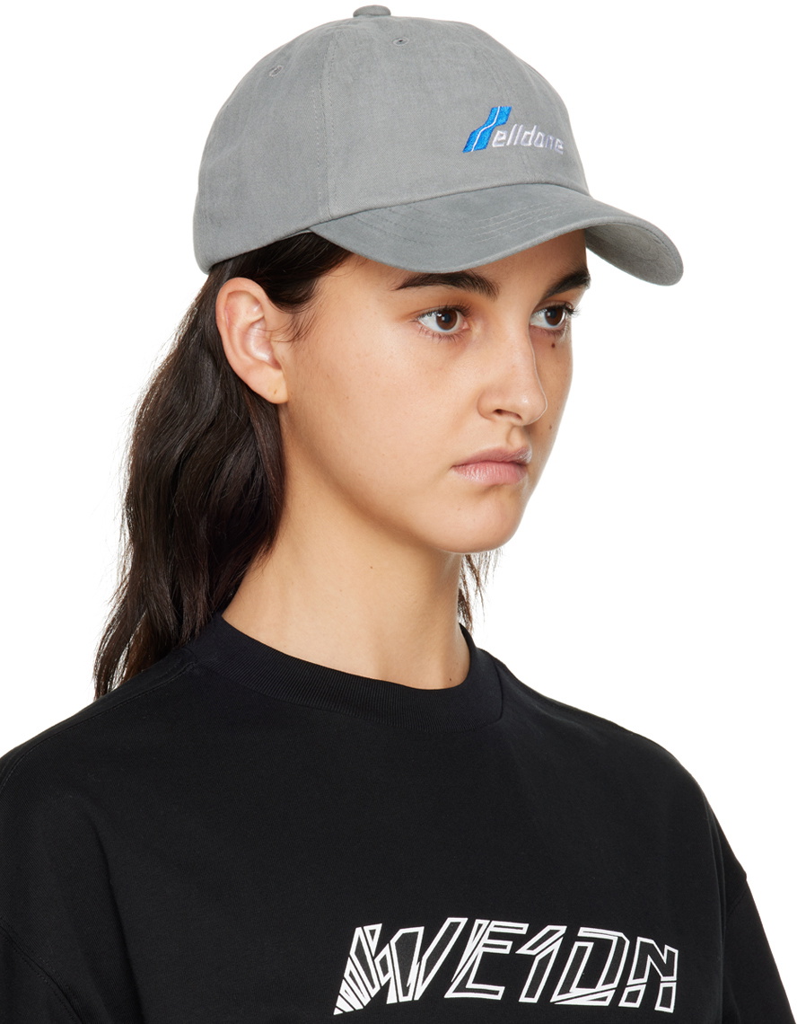 We11done Gray Embroidered Logo Cap We11done display picture 3