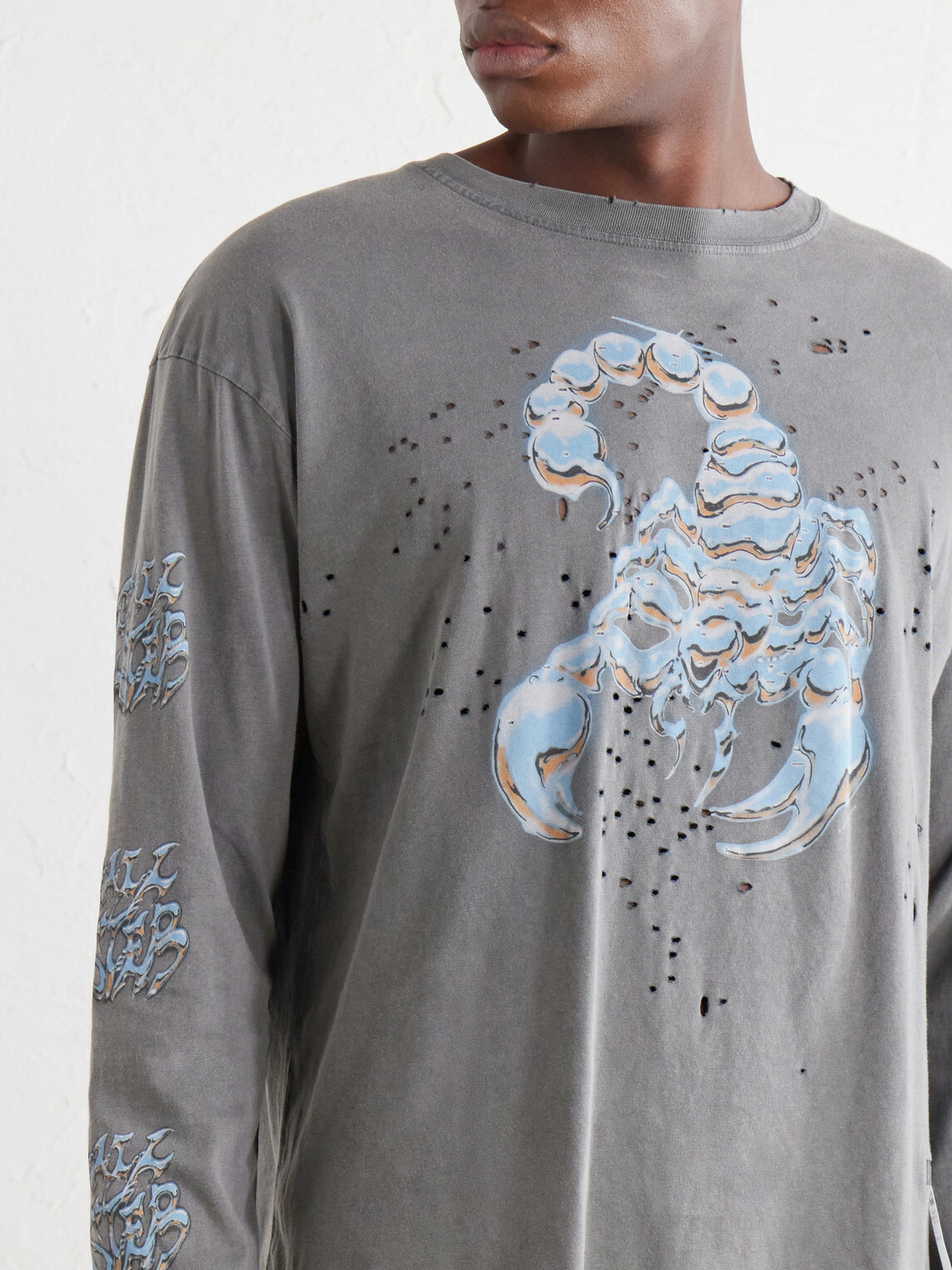 Satisfy - Logo-Print Distressed MothTech™ Cotton-Jersey T-Shirt - Gray