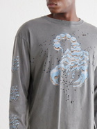 Satisfy - Logo-Print Distressed MothTech™ Cotton-Jersey T-Shirt - Gray