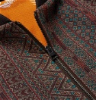 Etro - Wool and Silk-Blend Jacquard Bomber Jacket - Burgundy