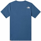 The North Face Men's Fine T-Shirt in Shady Blue/White