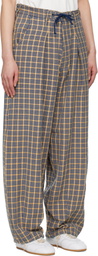 Story mfg. Beige & Blue Lush Trousers