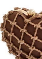 Rosantica Cupido Nodi Crystal-embellished Satin Cross-body bag - Brown - One Size