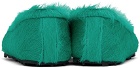 Marni Green Calf-Hair Moc Loafers