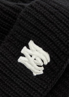 Amiri MA Logo-embroidered Wool Beanie - Black - One Size