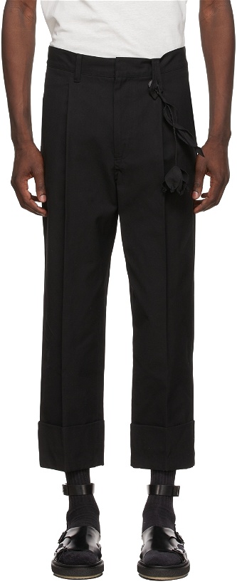 Photo: BED J.W. FORD Black Cotton Canvas Trousers