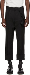 BED J.W. FORD Black Cotton Canvas Trousers