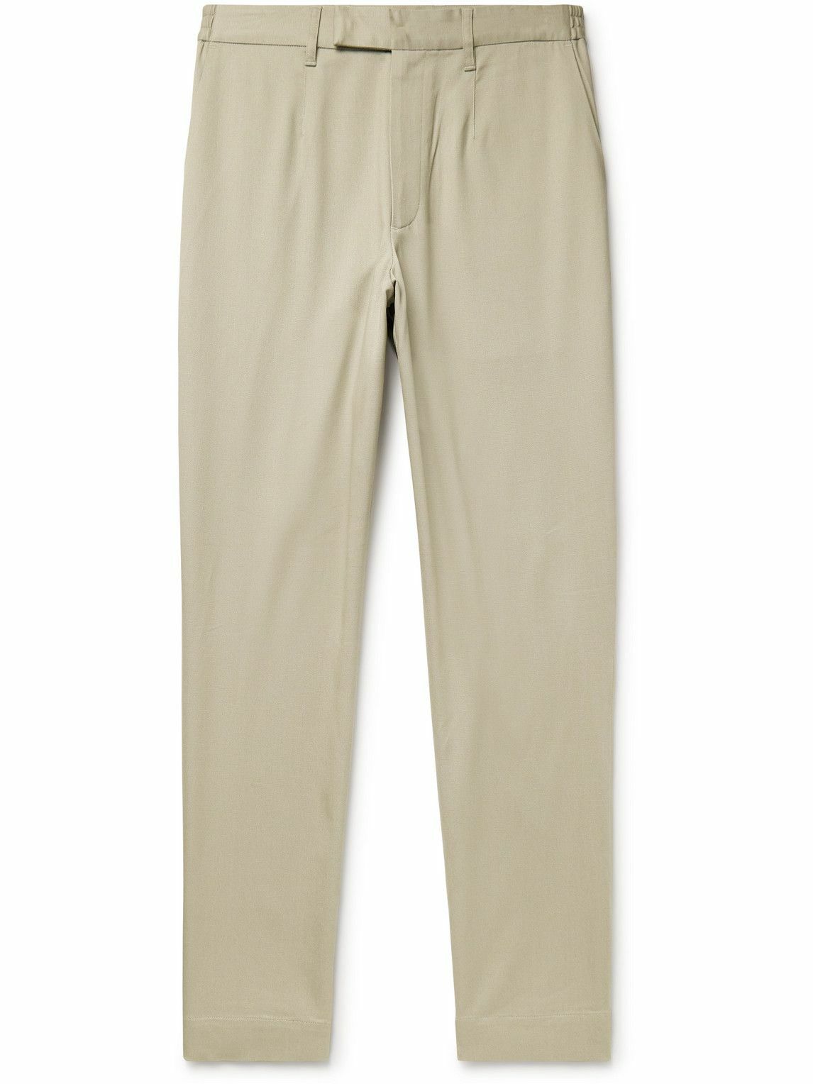 Purdey - Straight-Leg Stretch-Lyocell Twill Chinos - Neutrals