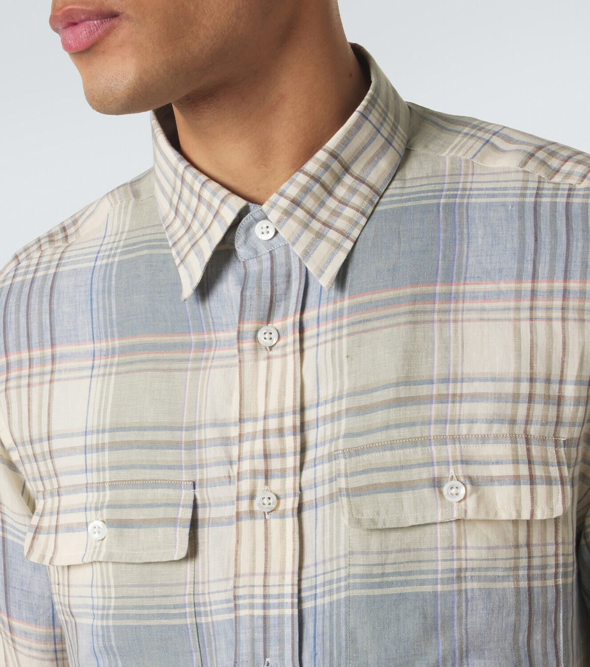 Ralph Lauren Purple Label Plaid linen shirt