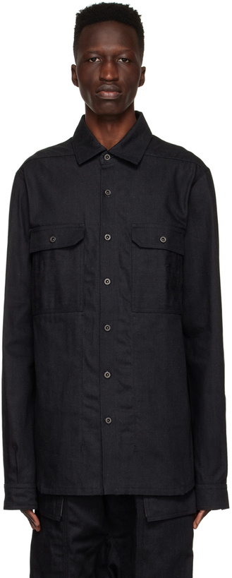 Photo: Rick Owens Drkshdw Black Cotton Shirt