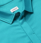 Zimmerli - Slim-Fit Sea Island Cotton-Jersey Polo Shirt - Blue