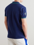 Polo Ralph Lauren - Wimbledon Logo-Embroidered Appliquéd Cotton-Piqué Polo Shirt - Blue