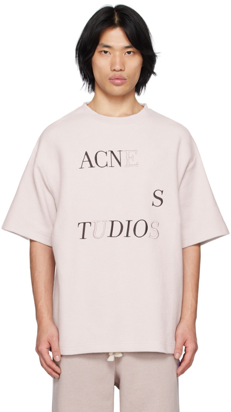 Photo: Acne Studios Purple Embroidered T-Shirt