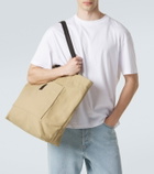 The Row Tori leather-trimmed canvas tote bag