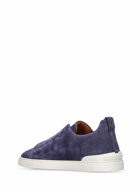 ZEGNA - Triple Stitch Leather Low-top Sneakers