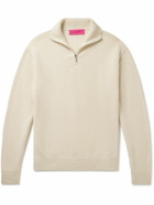 The Elder Statesman - Cashmere Half-Zip Sweater - Neutrals