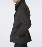 Thom Sweeney Leather-trimmed car coat