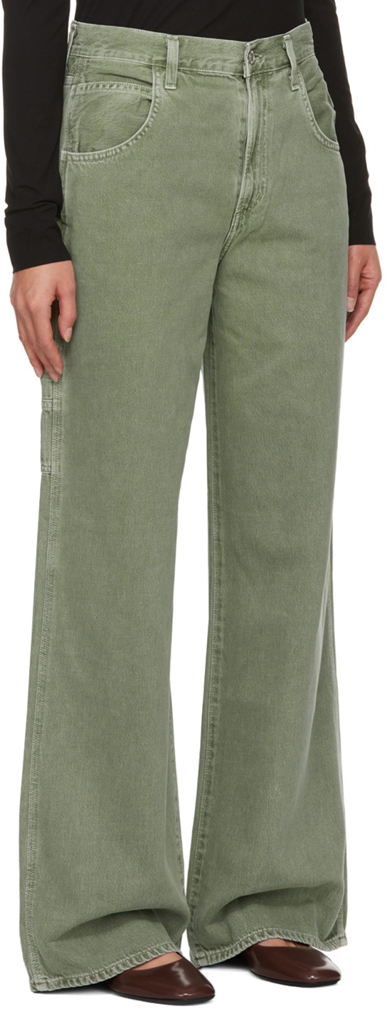 AGOLDE Green Magda Jeans AGOLDE