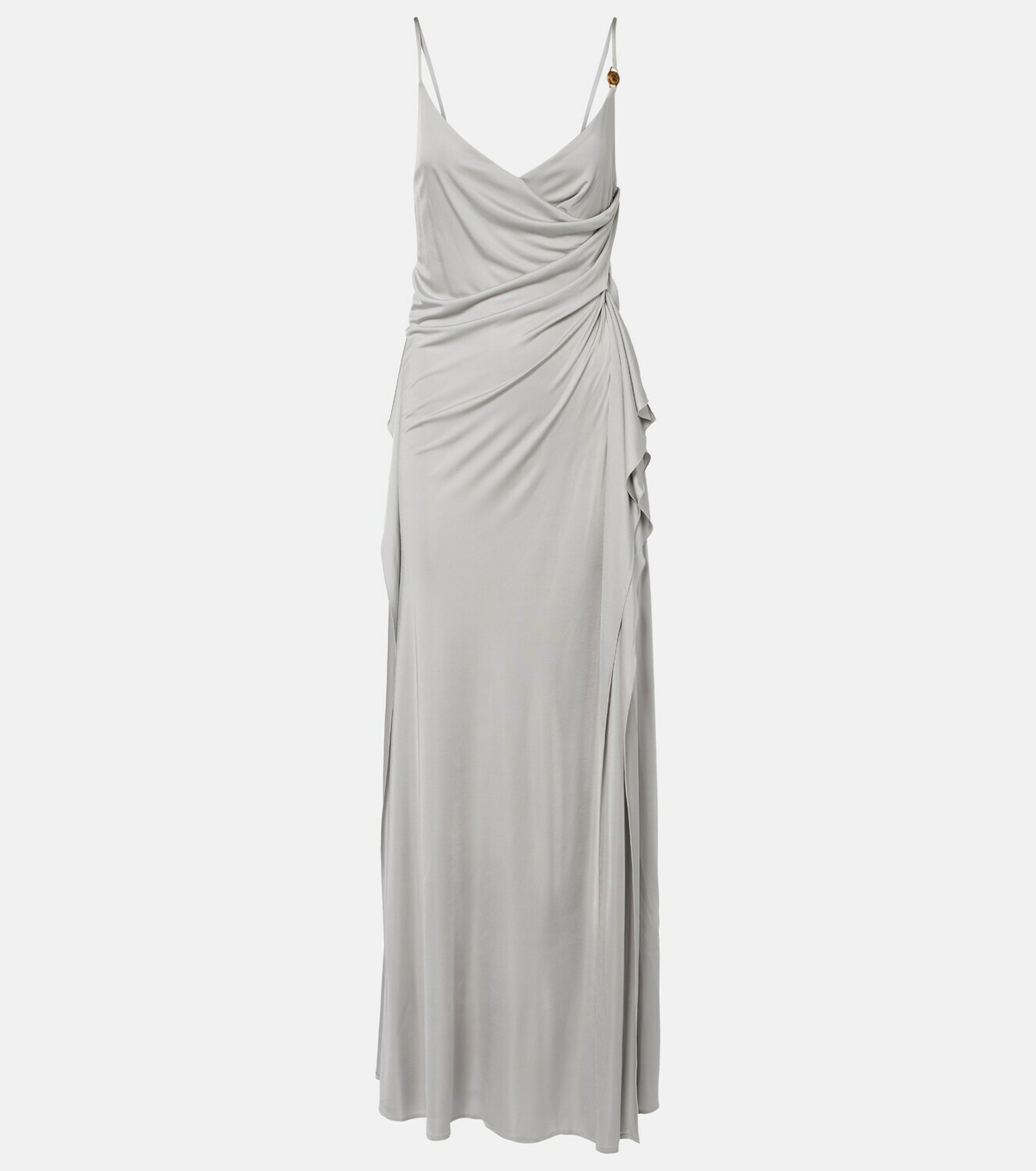 Versace Medusa draped jersey cocktail dress