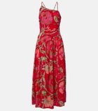 Velvet Cosima floral cotton midi dress