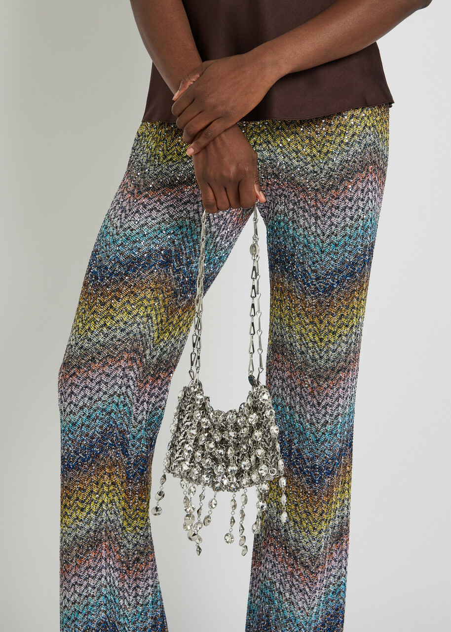 Missoni Sequin-embellished Metallic-knit Trousers Multicoloured