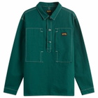 Stan Ray Men's Painters Pop Over Shirt in Botanical Green Bedford