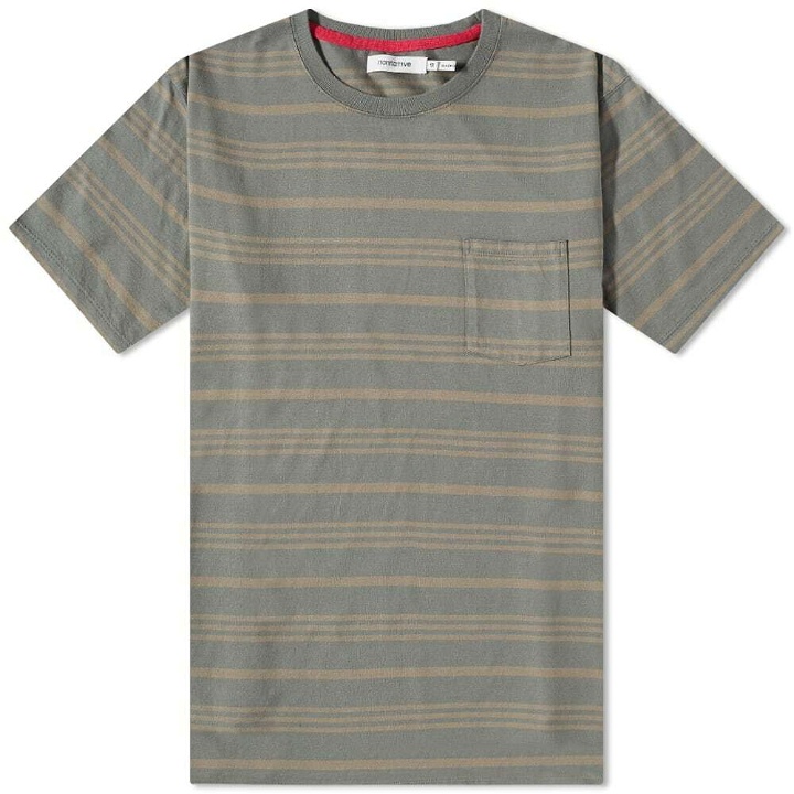 Photo: Nonnative Men's Dweller Stripe Pocket T-Shirt in Cement