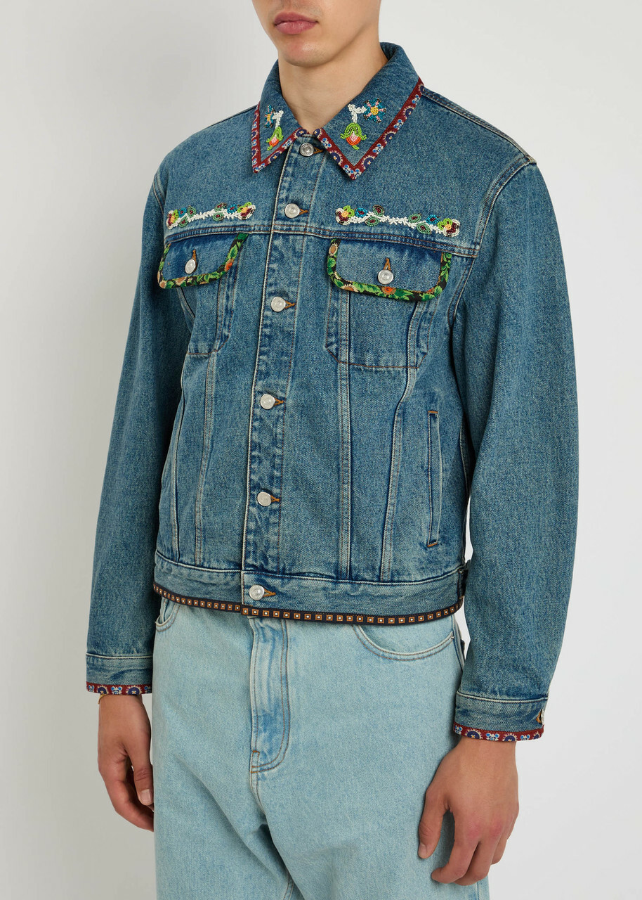 Valentino Garavani Beaded Denim Jacket Valentino Garavani
