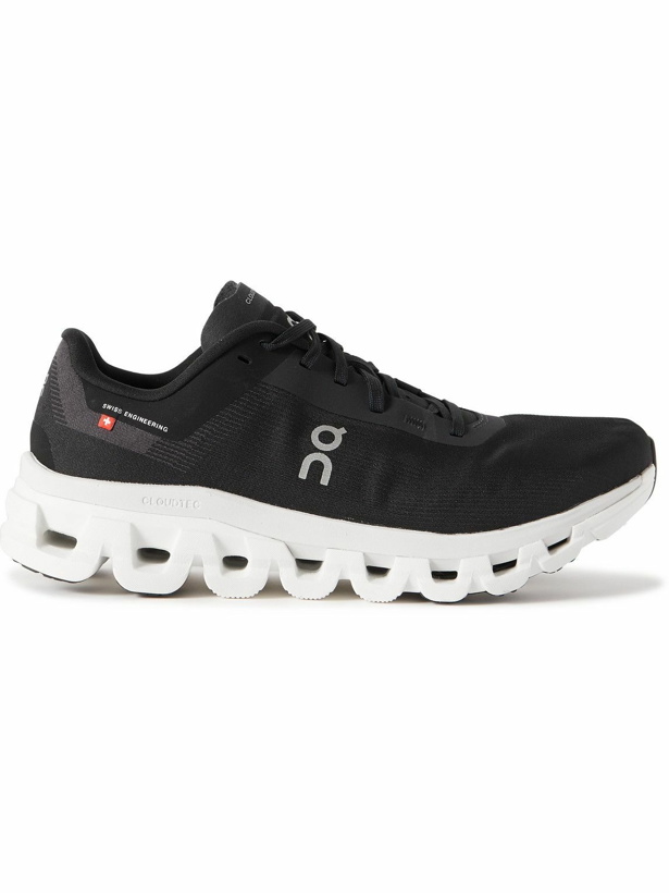 Photo: ON - Cloudflow 4 Rubber-Trimmed Mesh Running Sneakers - Black