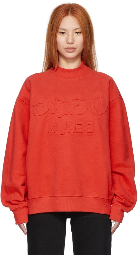Photo: 032c Red Organic Cotton Sweatshirt