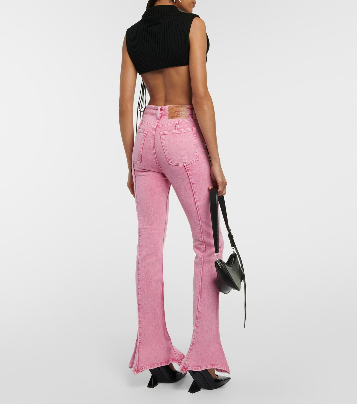 パンツ Y/project trumpet pants Y-Project Women's TRUMPET TRACK PANTS in Black Y/Project