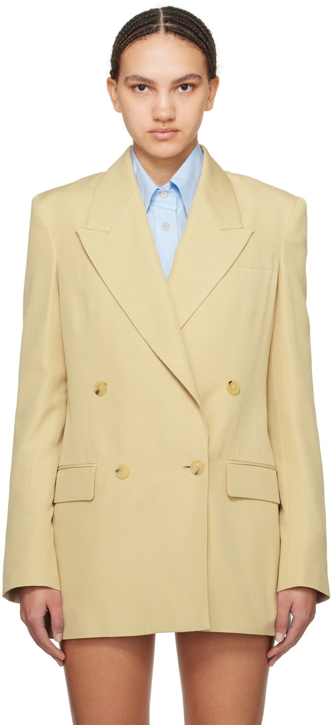 Stella McCartney Beige Double-Breasted Blazer Stella McCartney