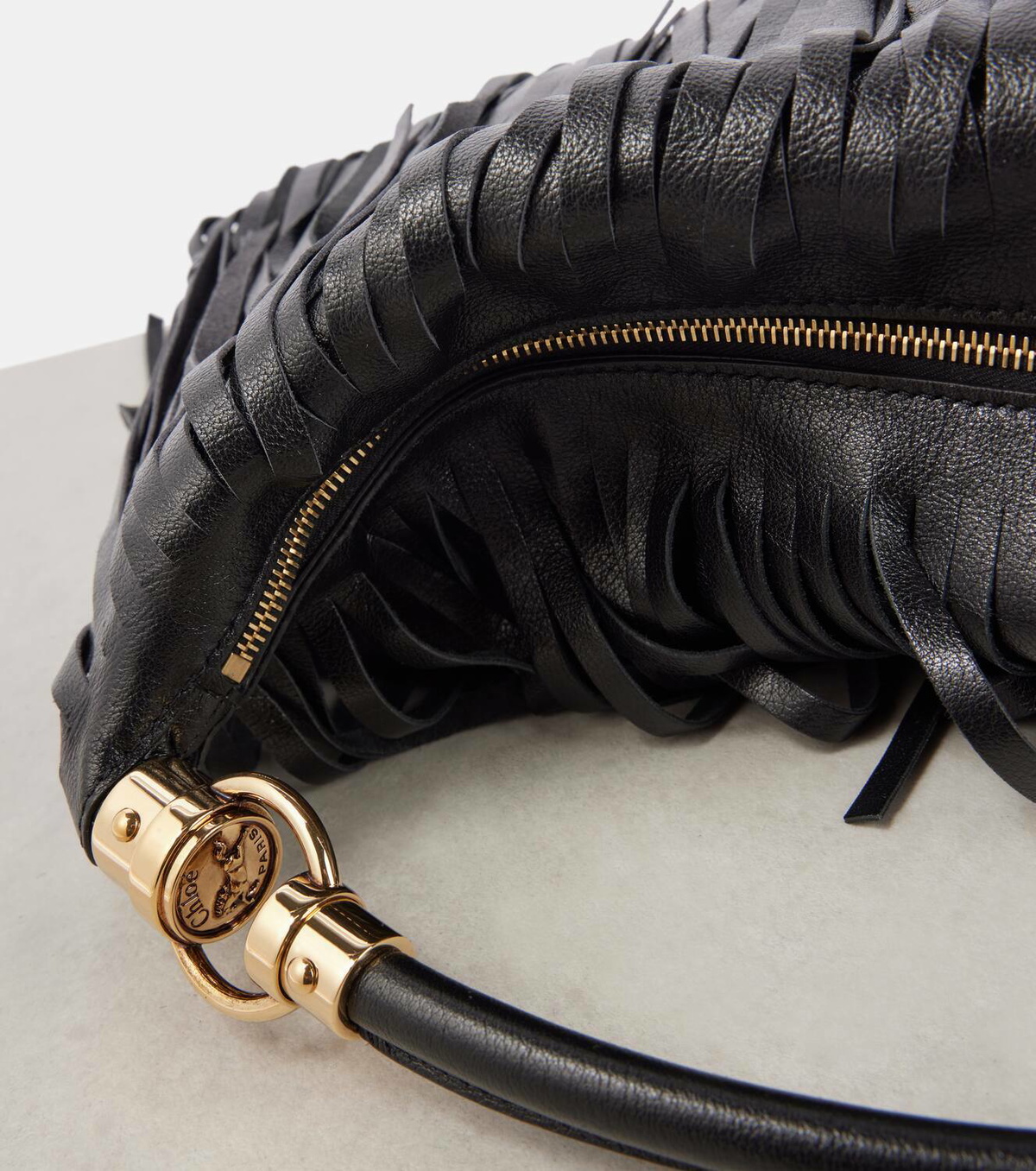 Chloé Foulard fringed leather shoulder bag