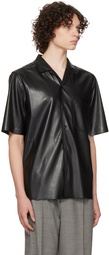 Nanushka Black Bodil Vegan Leather Shirt