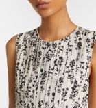 'S Max Mara Embellished floral cotton voile midi dress