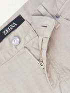 Zegna - Straight-Leg Linen and Cotton Jeans - Neutrals