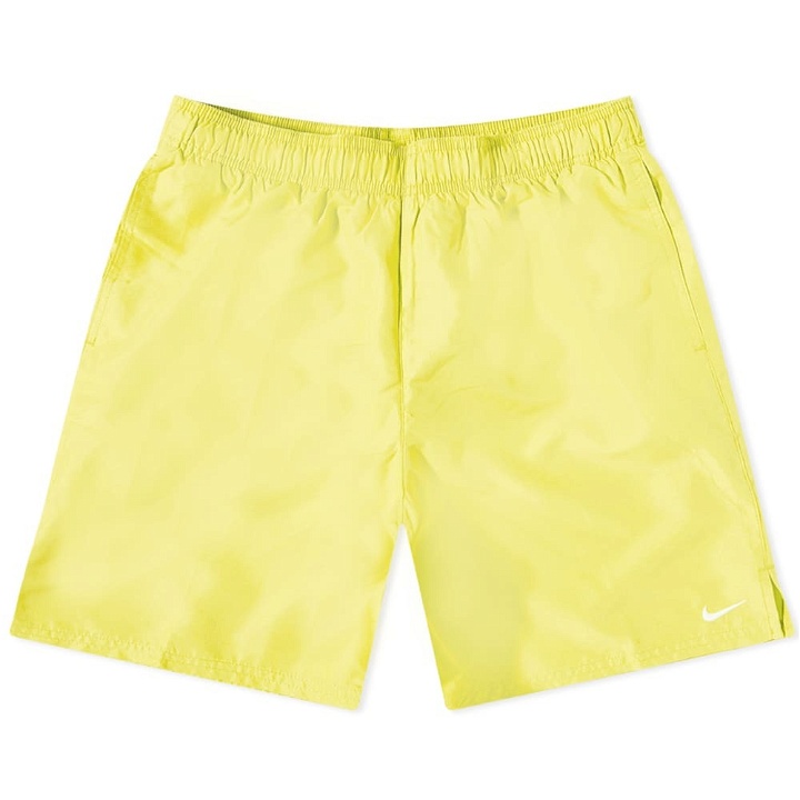 Photo: Nike Swim Men's 7" Volley Short in Yellow Strike