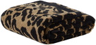 WACKO MARIA Beige & Black Leopard Jacquard Face Towel