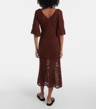 Anna Kosturova Marissa cotton crochet midi dress