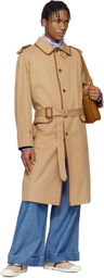 Valentino Tan Belted Trench Coat