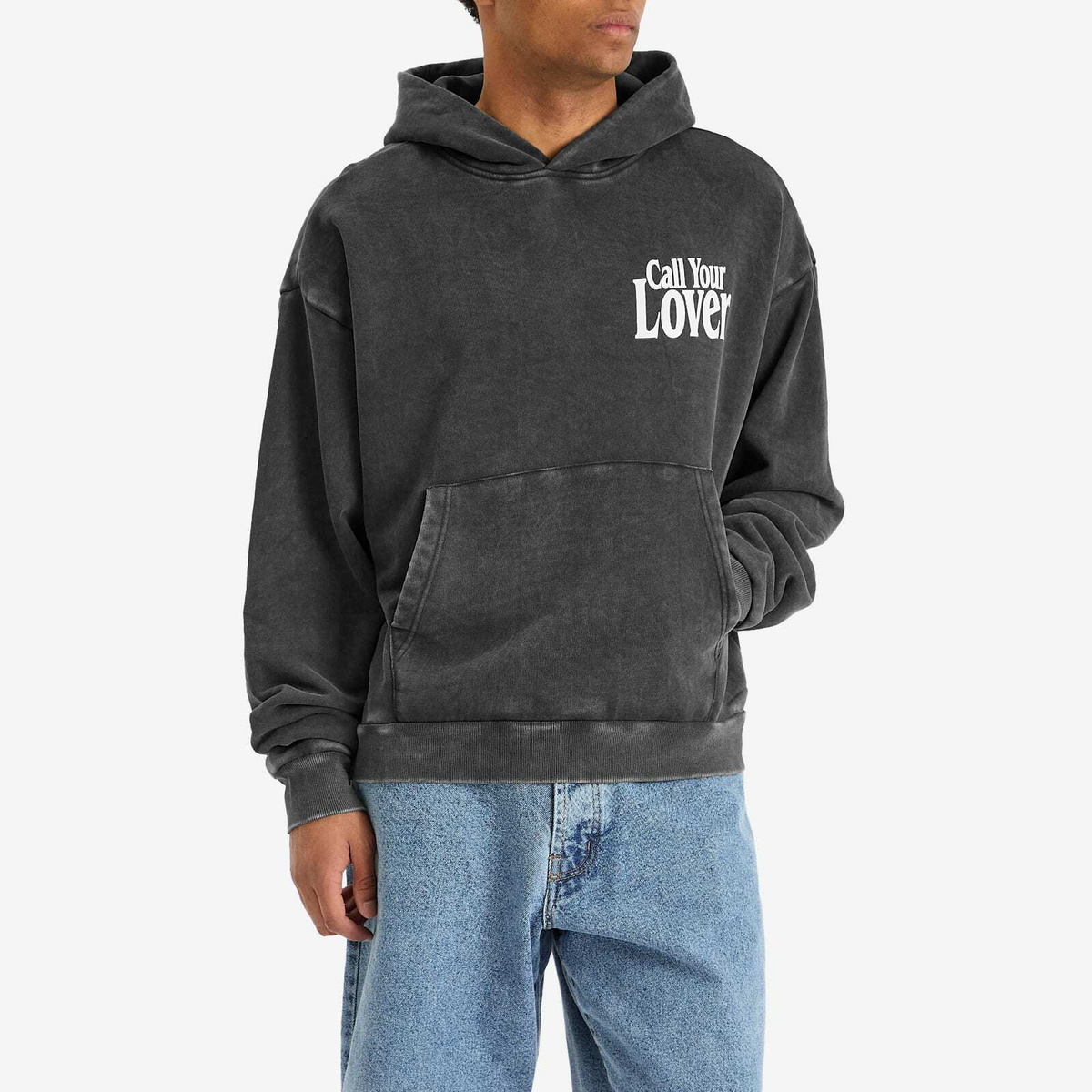 MARKET Men's Call My Lover Hoodie in Washed-Black