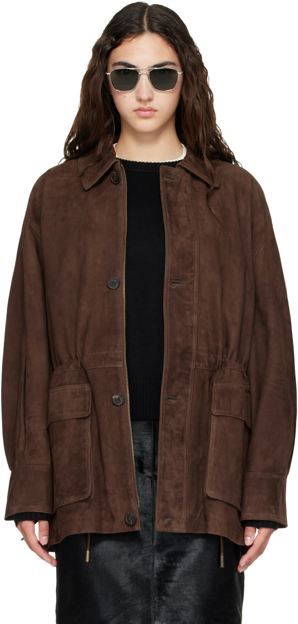 Arma Brown Maeve Suede Field Jacket