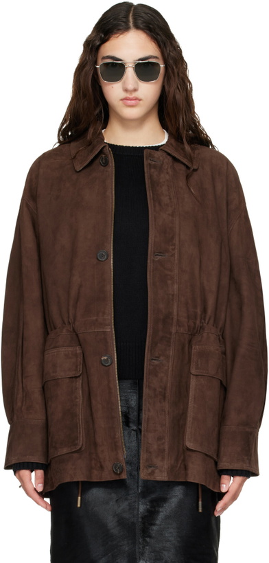 Photo: Arma Brown Maeve Suede Field Jacket