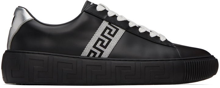 Photo: Versace Black Greca Sneakers