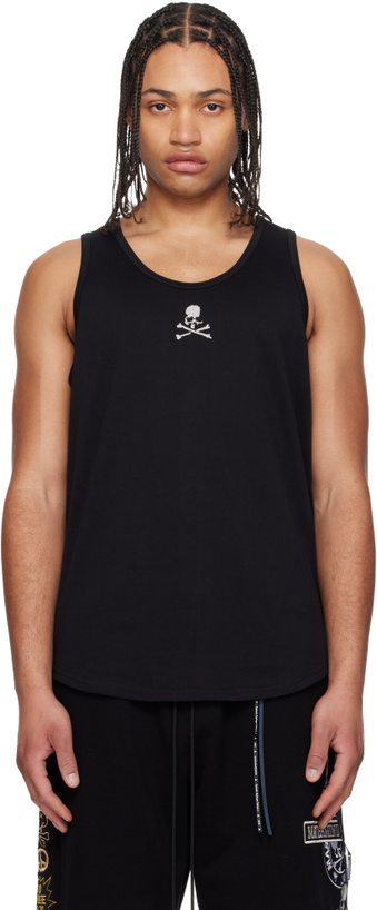 Photo: mastermind JAPAN Black Glass Beaded Loopwheel Tank Top