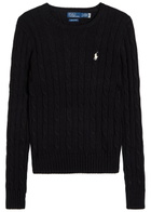 Polo Ralph Lauren Cable-knit Cotton Jumper Black