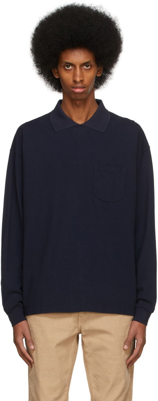 Photo: YMC Navy Frat Polo