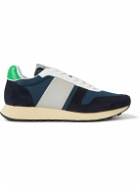 Paul Smith - Eighties Leather and Suede-Trimmed Canvas Sneakers - Blue